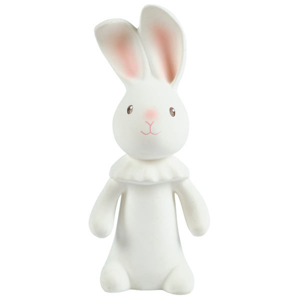 White rabbit toy on a white background