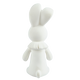 White rabbit plush toy on a white background