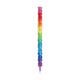 Colorful pen with a rainbow design on a white background