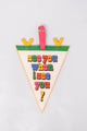 Triangular banner with colorful text 'See you when I see you!' on a light gray background